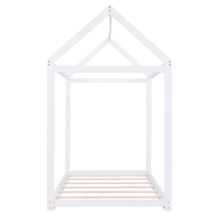 Wooden House Shaped Bed