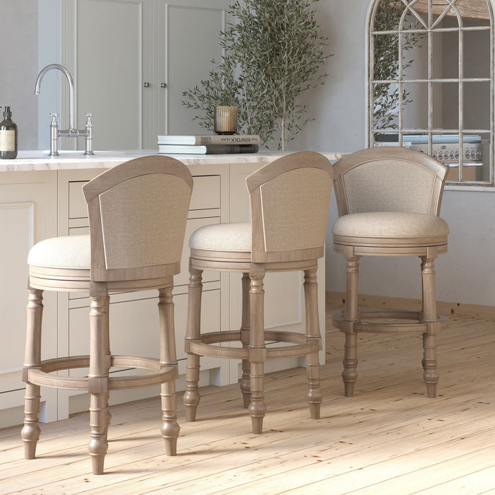 Barrel Back Stool With Swivel