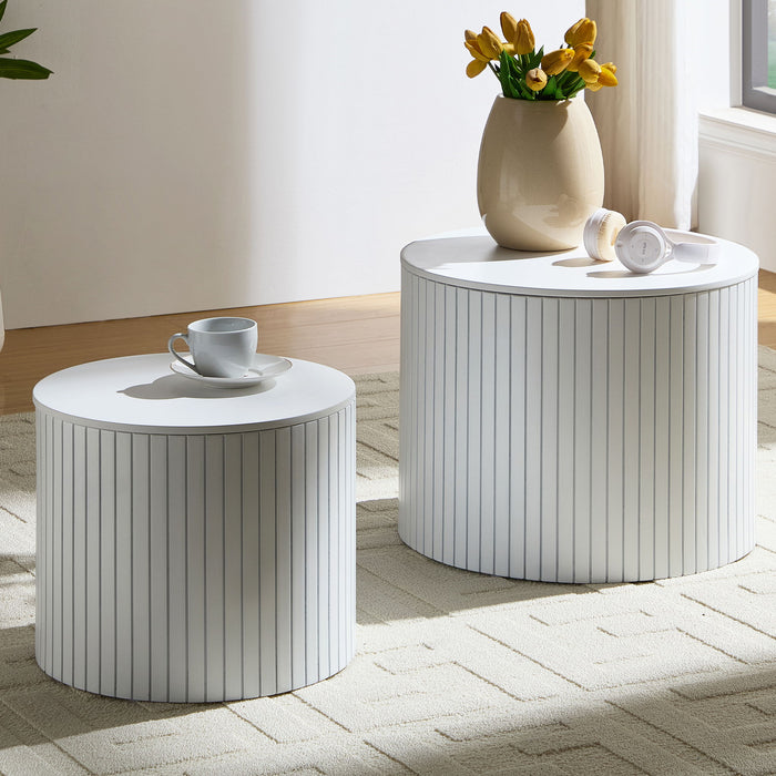 Handcrafted Nested Table Set, 2 Pieces