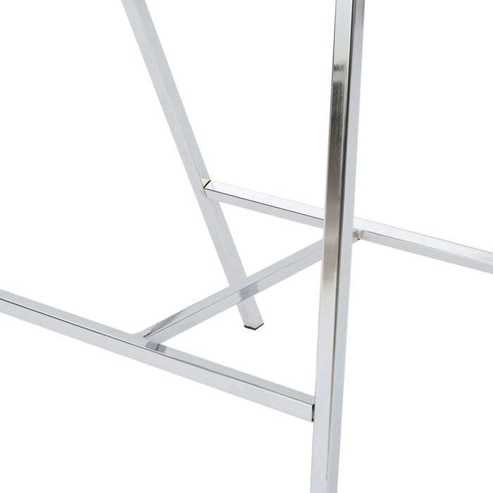 Modern Bar Stools With Low Back And Arms And Durable Metal Frame (Set of 2) - Ivory