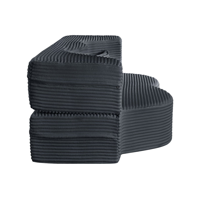 Floor Convertible Sleeper Sofa Bed With 2 Pillows