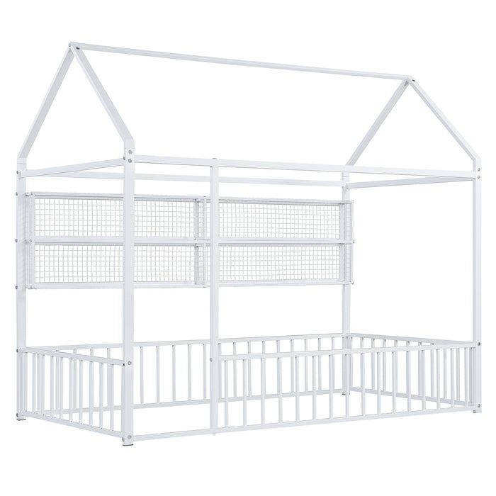 House Frame With Fence And Shelves