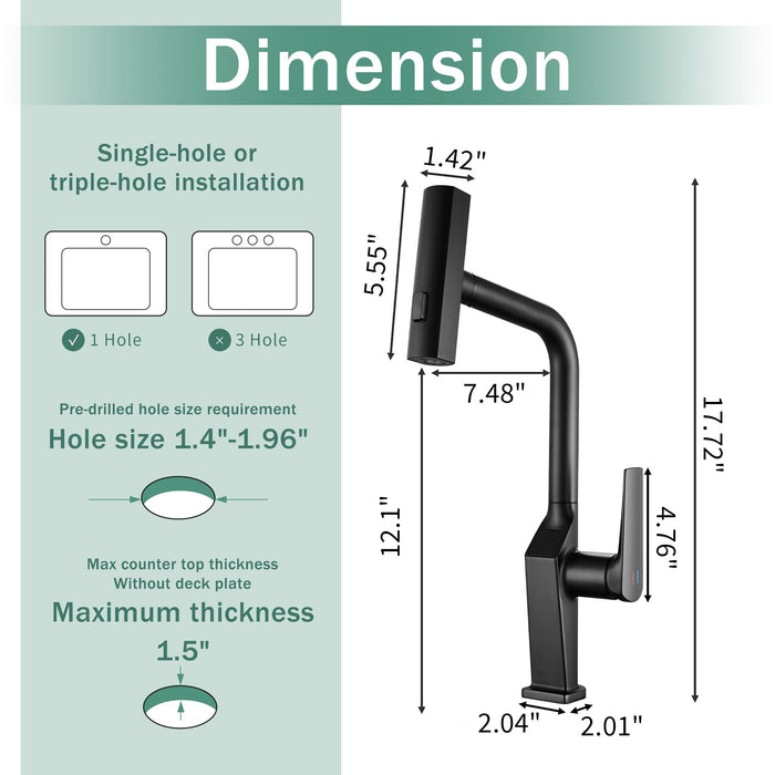 Touchless Kitchen Faucet With LED Display