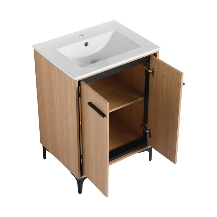 Modern Bathroom Vanity Base With Basin And Storage Cabinet