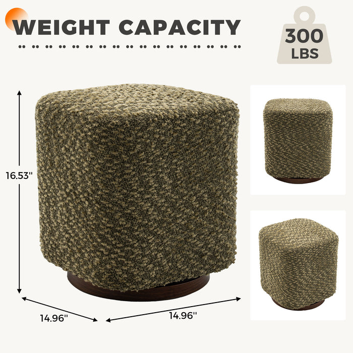 Upholstered 360° Swivel Vanity Stool