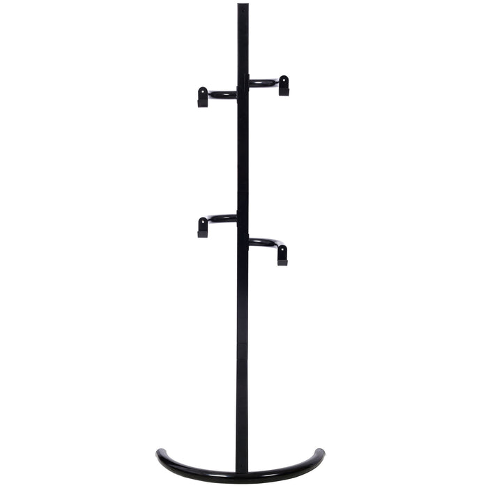 Indoor Bike Rack Stand For 1 - 2 Bicycles With Adjustable Arms - Black