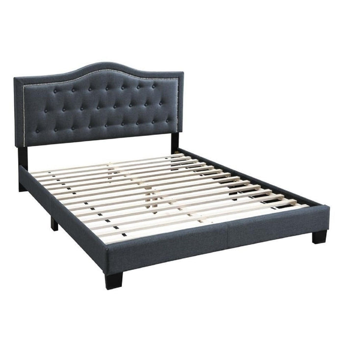 European Style Bed, Button Tufted Headboard