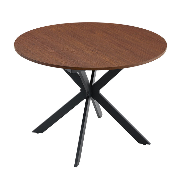 Extendable Round Dining Table - Walnut