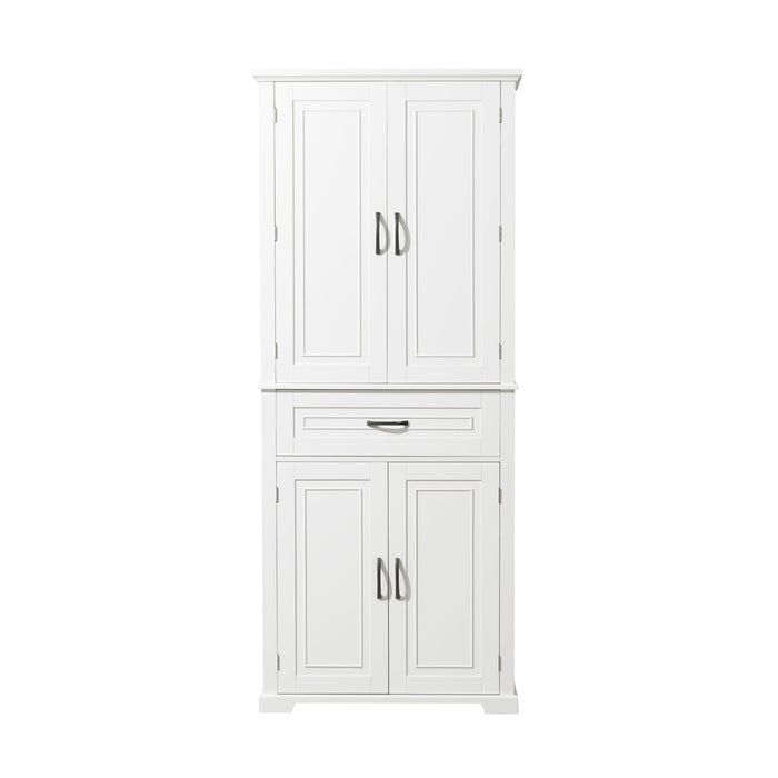 Bathroom Storage Cabinet With Doors And Drawer, Adjustable Shelf