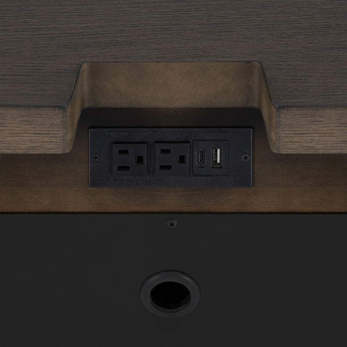 3 Drawer Nightstand With USB - Dark Oak
