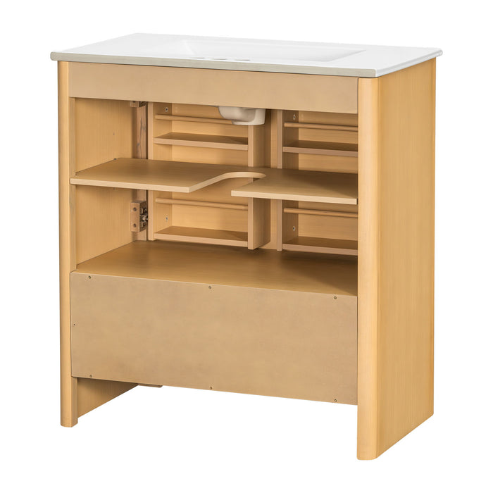 Softened Modern Bathroom Vanity With Sink