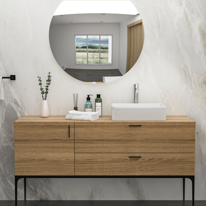 Modern Ceramic Rectangular Vessel Bathroom Sink