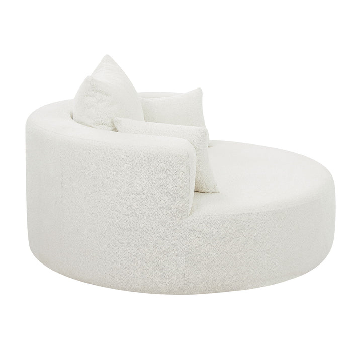 360° Swivel Chair Accent Barrel Chair With Removable Pillows