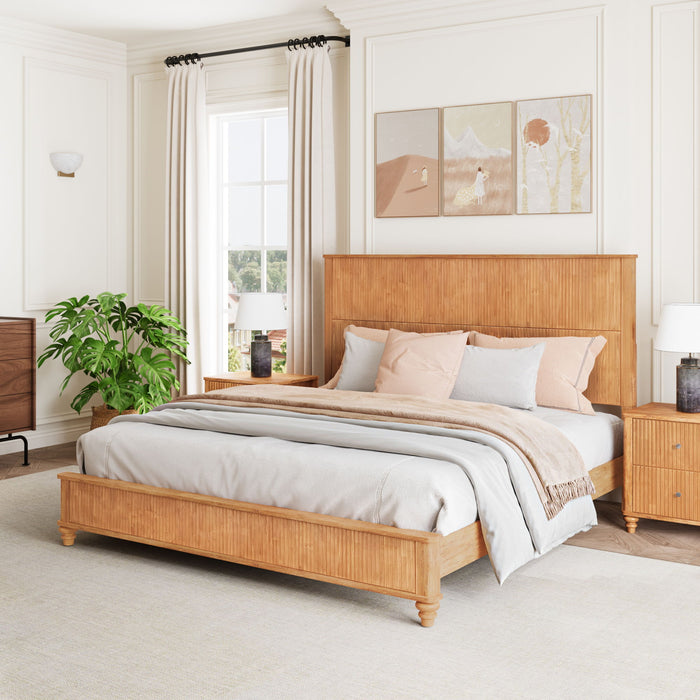 Platform Bed Frame & Tall Headboard