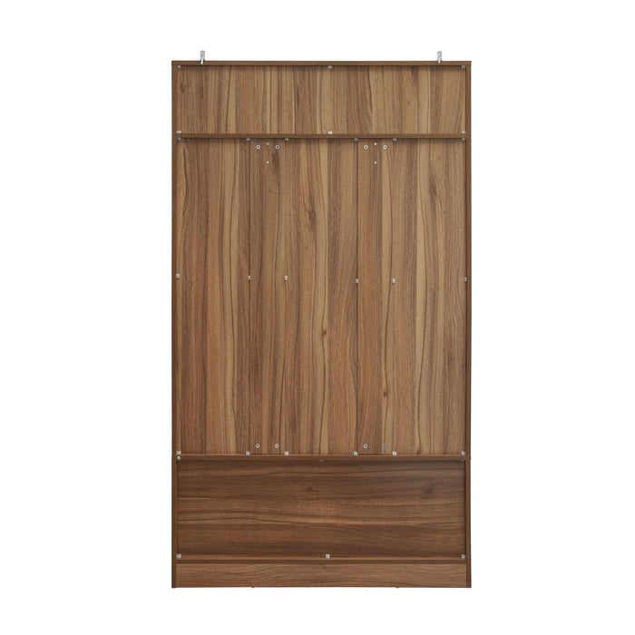 Modern Storage Closet For Bedroom, Entryway, Or Living Room - Walnut