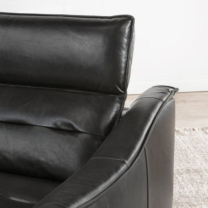 Cullman - Leather Power Recliner Accent Chair - Black