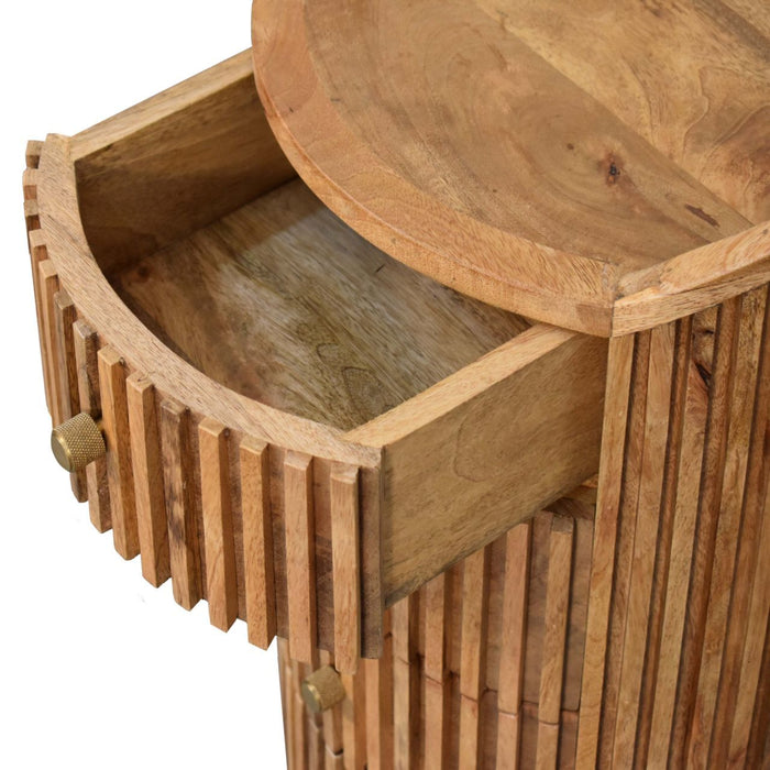 Soba - Bedside Table, 4 Drawer - Oak