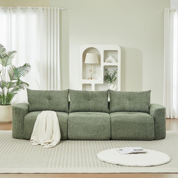 3 Seater With Thickened Armrests Sofa For Living Room