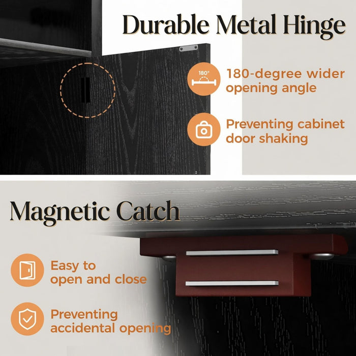 Farmhouse Nightstand, Charging Station & Storage
