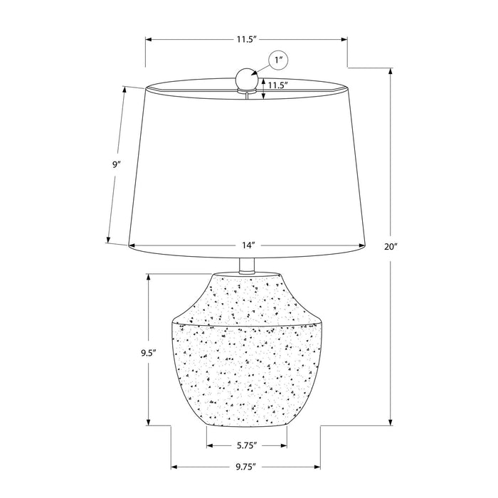 Lighting, Modern Table Lamp, Concrete - Cream