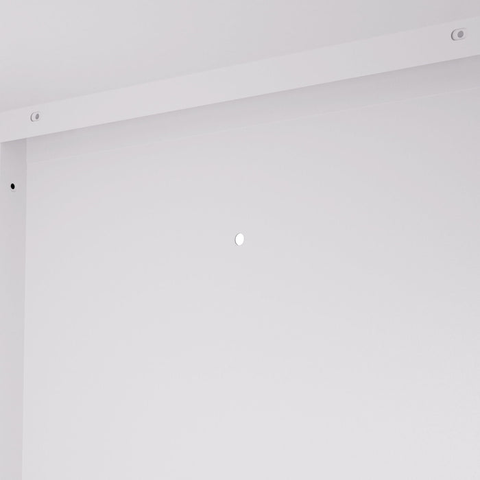 Tall Metal Kitchen Pantry Cabinet With Adjustable Shelves And Silent Magnetic Doors - White