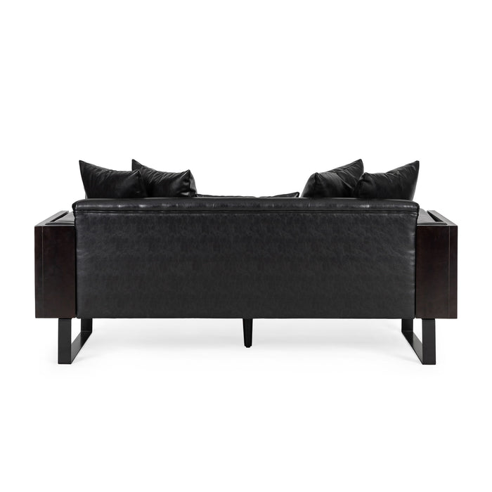 Contemporary Oversized Loveseat With Accent Pillow