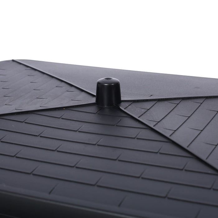 Eco Friendly 5 Layer Worm Compost Bin With 50L Capacity, Easy Setup Plastic Worm Farm Kit - Black