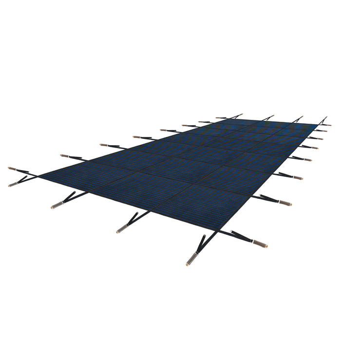 Rectangular Swimming Pool Safety Cover For Underground Pools - Blue