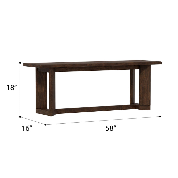 Ronan - Dining Bench - Rich Brown
