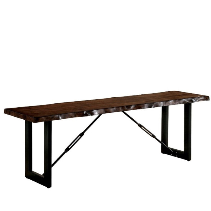 U - Shape Bench With 2 Tone - Black / Walnut