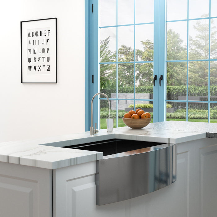 Modern Design, Lead Free Drinking Water Faucet - Brushed Nickel