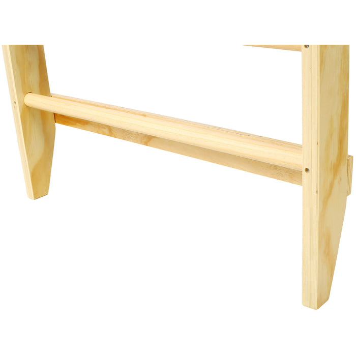 Swedish Ladder, Stall Bars Set For Physical Therapy & Gymnastics - Natural