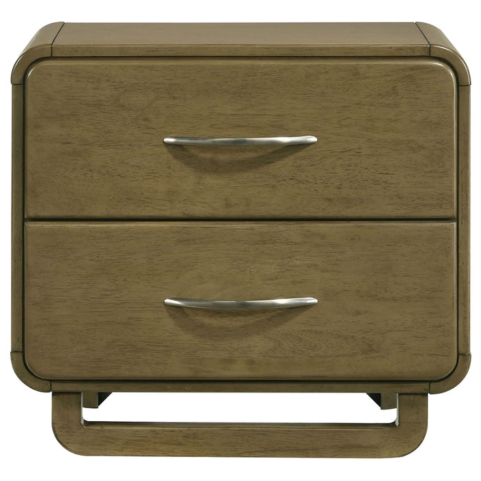 Tully - 2 Drawer Nightstand - Nutmeg Brown