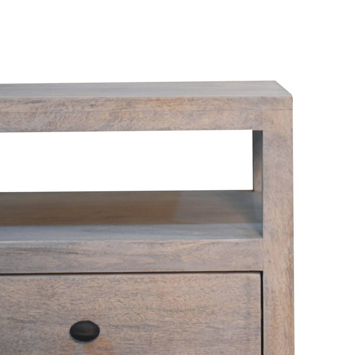 2 Drawer Open Bedside Table - Gray Ash
