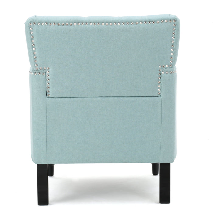 Harrison - Tufted Club Chair With Button Tufted Back And Birch Wood Legs