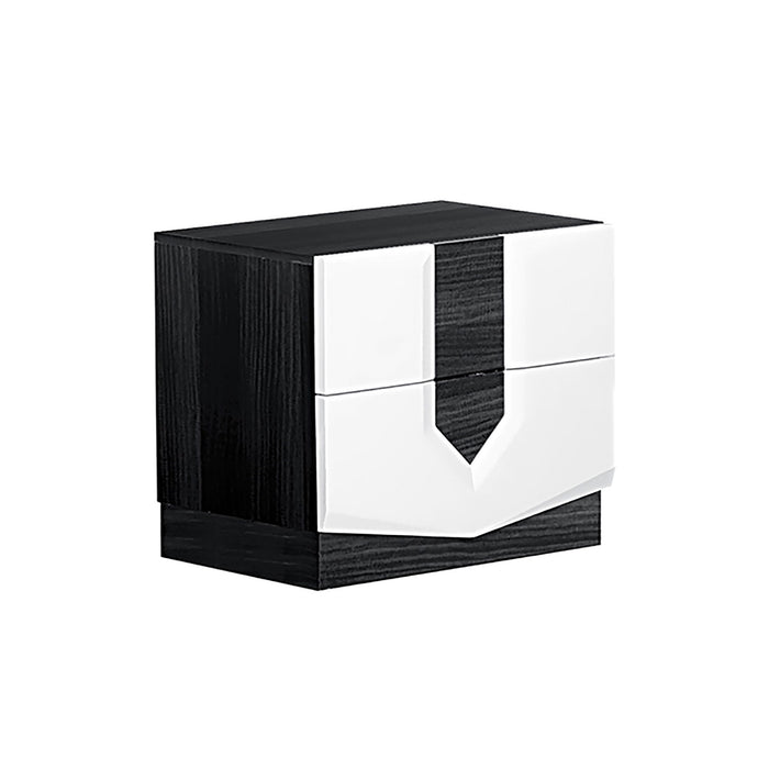 Vios - Zebra High Gloss Nightstand - White