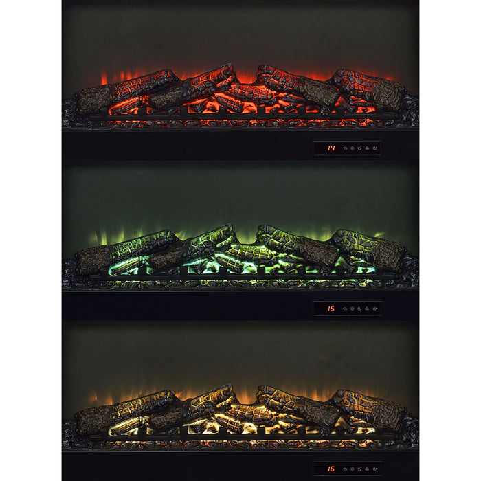 Temby - Fireplace TV Stand With Flameless Ambience - Pine Wood