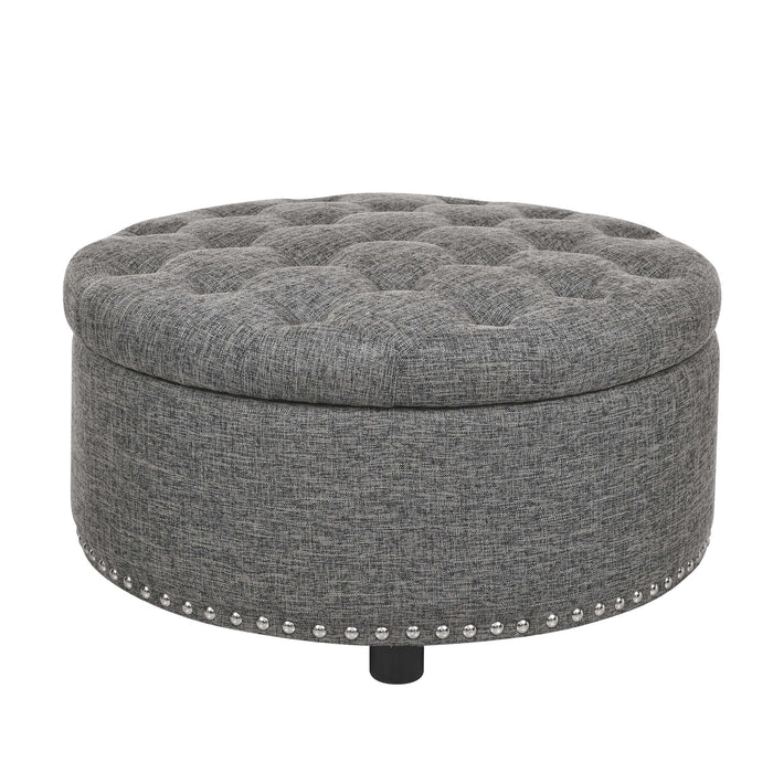 Tufted Storage Ottoman With Upholstery