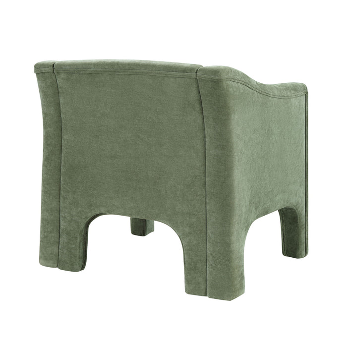 Barrel Accent Chair With Enclosed Arms