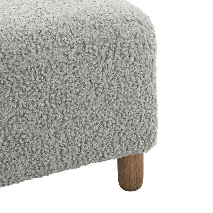 Contemporary Ottoman With Foam Cushion And Durable Upholstery