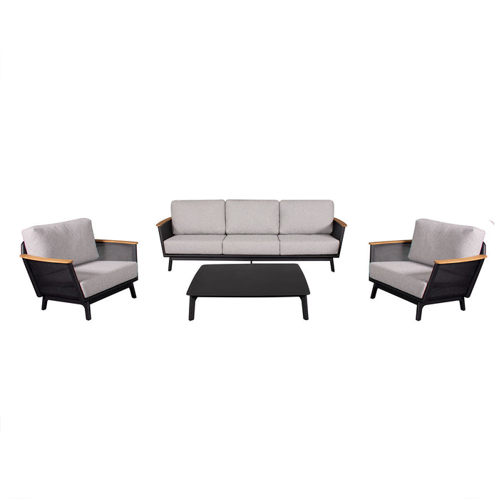 Sofa Set With Armrests - Black