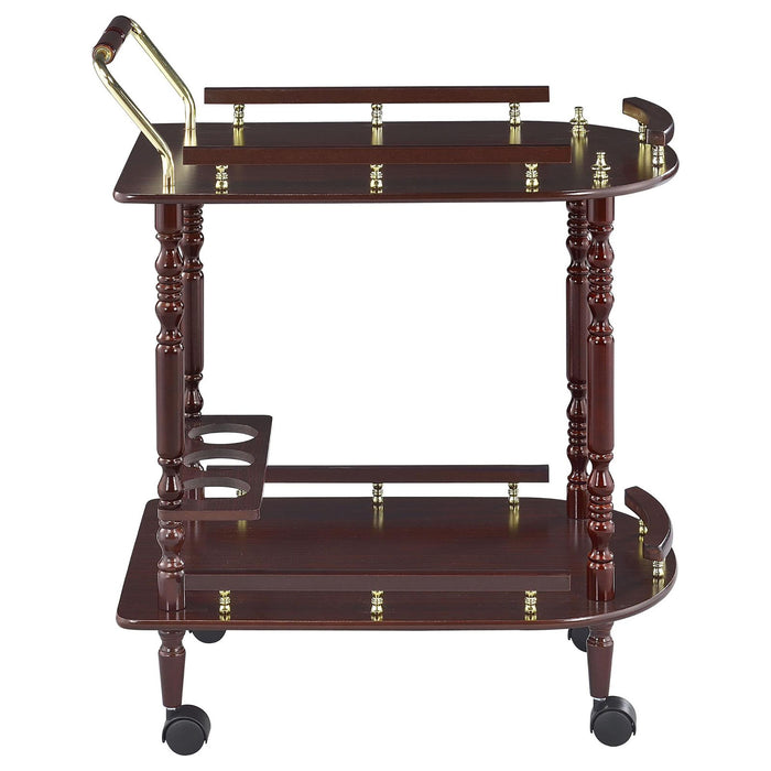 2 Shelf Serving Cart - Brown