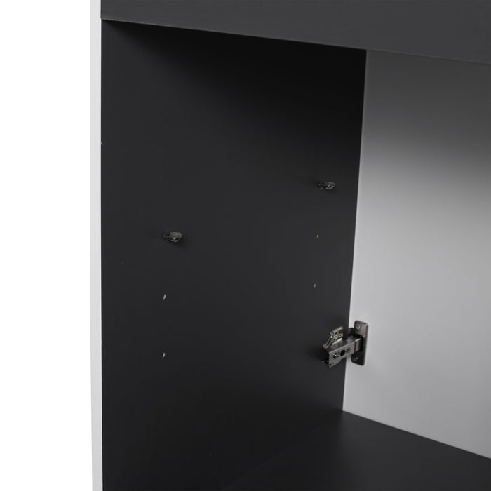 Contemporary Freestanding Bathroom Vanity With Resin Sink & Soft-Close Cabinet Doors