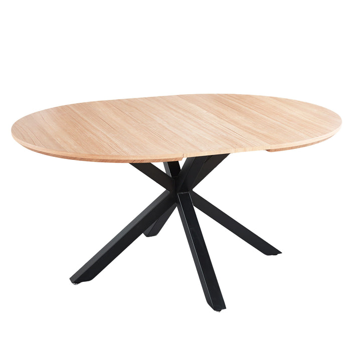 Extendable Round Dining Table - Oak