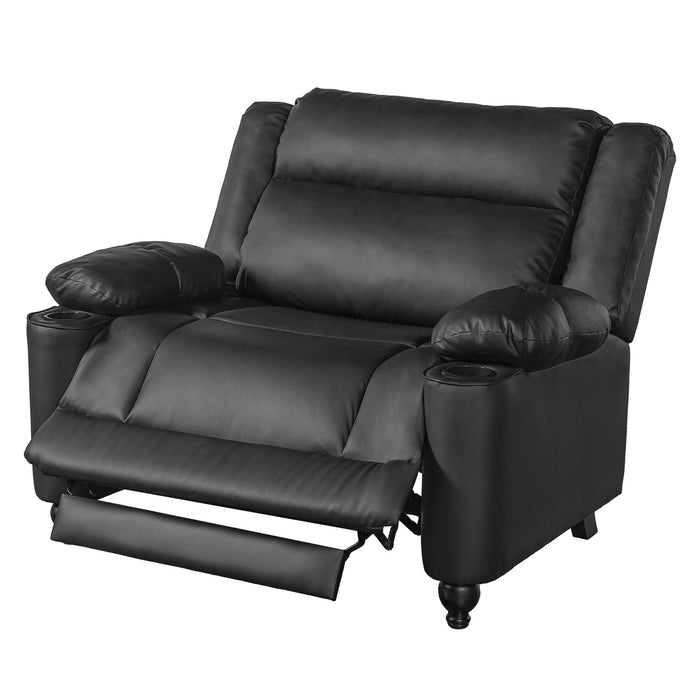 Tufted Design Wide Manual Recliner Chair