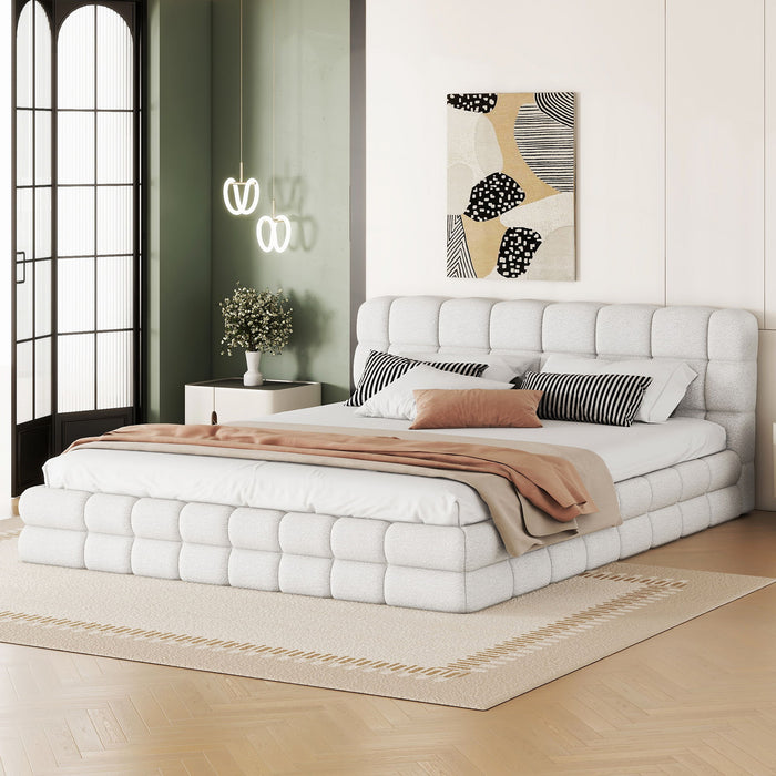 Upholstered Platform Bed With Headboard