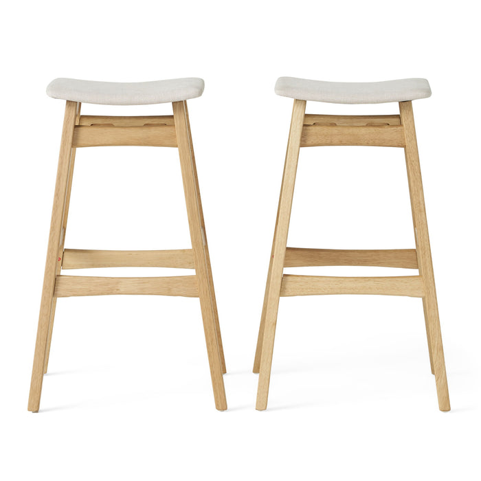 Modern Bar Stool Set With Upholstered Seating
