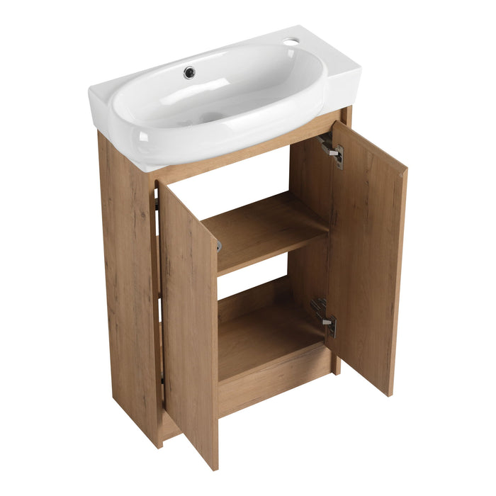 Freestanding Bathroom Vanity & Sink, Soft Close Doors