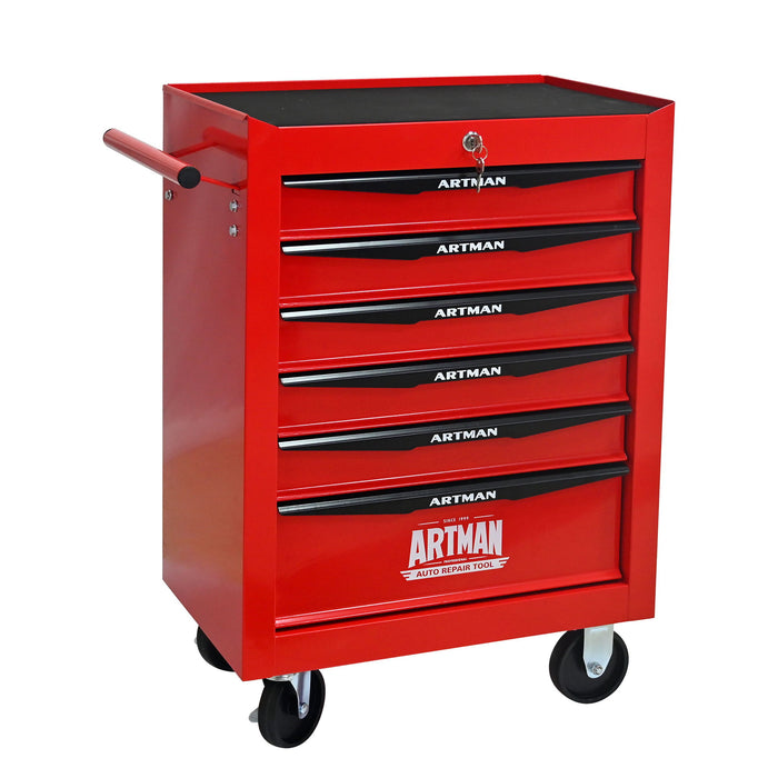 Rolling Metal Tool Chest With Drawers, Steel Storage Cabinet With Ball Bearing Slides