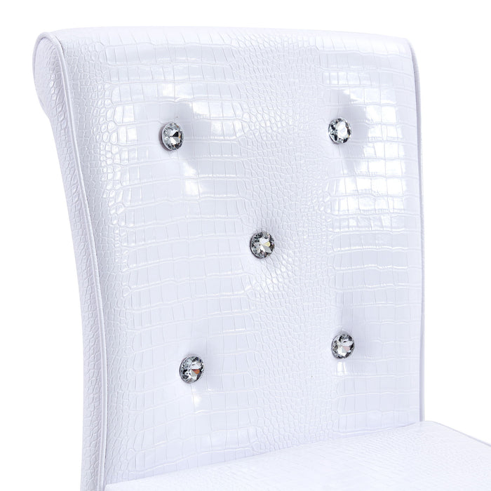 Bar Chairs With Crystal Clasp Design (Set of 2)